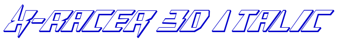 X-Racer 3D Italic フォント